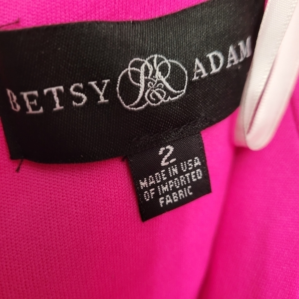 Betsy and Adam One Shoulder Scuba Crepe Gown Size 2 NWOT - Picture 13 of 13